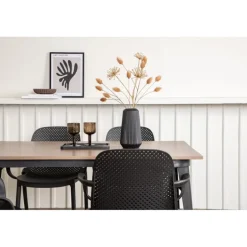 Tempe Spisebordssæt - Sort og Valnød