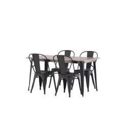 Tempe Spisebordssæt - Sort og Valnød