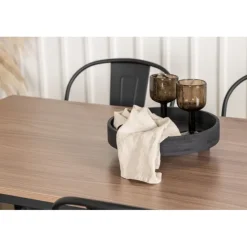 Tempe Spisebordssæt - Sort og Valnød