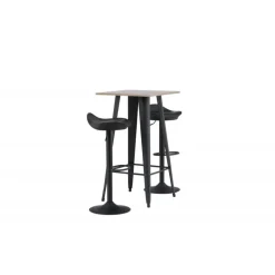 Tempe Spisestue Sæt - Sort og Valnød