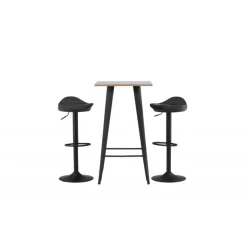 Tempe Spisestue Sæt - Sort og Valnød