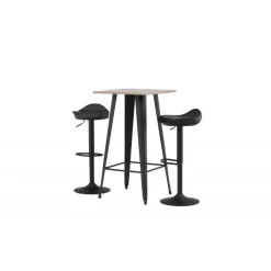 Tempe Spisestue Sæt - Sort og Valnød