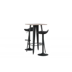 Tempe Spisestue Sæt - Sort og Valnød