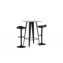 Tempe Spisestue Sæt - Sort og Valnød