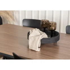 Tempe Spisestuesæt - Sort og Valnød