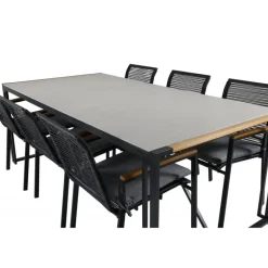 Texas e Loungesæt - Havemøbelsæt - Sort,Grå,Natur