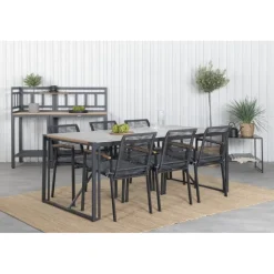 Texas e Loungesæt - Havemøbelsæt - Sort,Grå,Natur