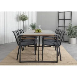 Texas e Loungesæt - Havemøbelsæt - Sort,Grå,Natur