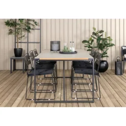 Texas Loungesæt - Havemøbelsæt - Sort,Grå,Natur