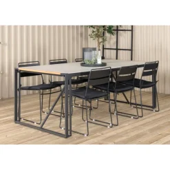 Texas Loungesæt - Havemøbelsæt - Sort,Grå,Natur