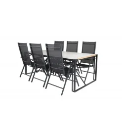 Texas t Loungesæt - Havemøbelsæt - Sort,Grå,Natur