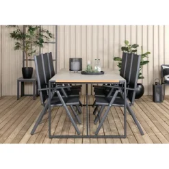 Texas t Loungesæt - Havemøbelsæt - Sort,Grå,Natur