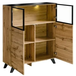 THIN Reolvæg i Wotan Eg med LED belysning