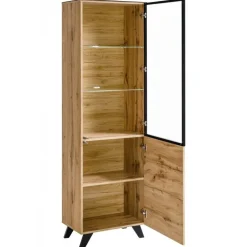 THIN Reolvæg i Wotan Eg med LED belysning