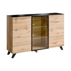 THIN Reolvæg i Wotan Eg med LED belysning