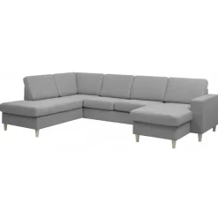 Thomas højrevendt hjørnesofa med chaiselong- Lysegrå