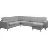 Thomas vendbar hjørnesofa med chaiselong- Lysegrå