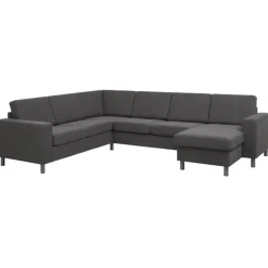 Thomas vendbar hjørnesofa med chaiselong- Mørkegrå