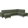 Thomas Venstrevendt hjørnesofa med chaiselong - Winther moss Grøn
