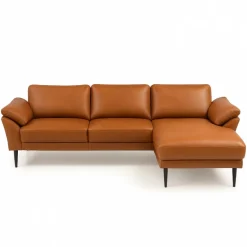 Thyregod Chaiselong lædersofa Højrevendt Cognac