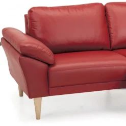 Thyregod Chaiselong lædersofa Højrevendt Rød