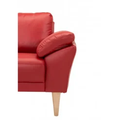 Thyregod Chaiselong lædersofa Venstrevendt Rød