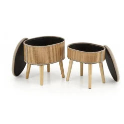 TICO sæt af to puffer, Beige