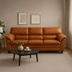Tilst 3 pers læder sofa