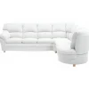 Tilst Hvid læder Hjørnesofa med open end Højrevendt