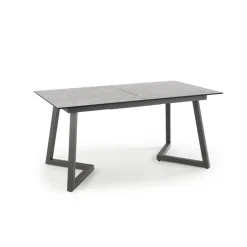 TIZIANO Spisebord med udtræk, top - lys Grå/mørk Grå, ben - mørk Grå