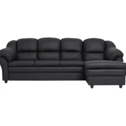 Tønder ch. sofa - 4 pers. højre - Sort tekstillæder