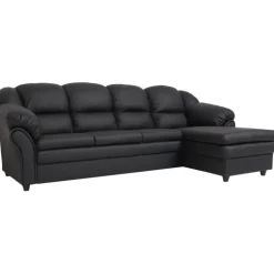 Tønder ch. sofa - 4 pers. højre - Sort tekstillæder