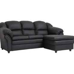 Tønder ch. sofa - 3 pers. højre - Sort tekstillæder