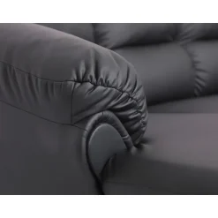 Tønder ch. sofa - 4 pers. Venstre - Sort tekstillæder