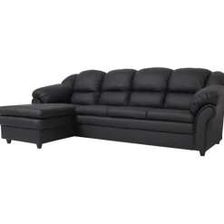 Tønder ch. sofa - 4 pers. Venstre - Sort tekstillæder