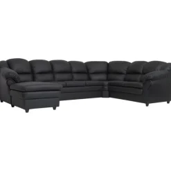 Tønder hj. sofa m. chais. - venstre - Sort tekstillæder