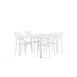 Togo & Santorini Udendørs Loungesæt - Havemøbelsæt - Natur,Hvid