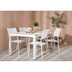 Togo & Santorini Udendørs Loungesæt - Havemøbelsæt - Natur,Hvid