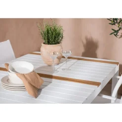 Togo & Santorini Udendørs Loungesæt - Havemøbelsæt - Natur,Hvid