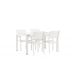 Togo & Santorini Udendørs Loungesæt - Havemøbelsæt - Natur,Hvid