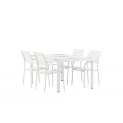 Togo & Santorini Udendørs Loungesæt - Havemøbelsæt - Natur,Hvid