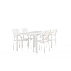 Togo & Santorini Udendørs Loungesæt - Havemøbelsæt - Natur,Hvid