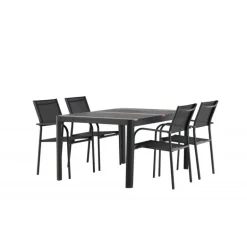 Togo Loungesæt - Havemøbelsæt - Sort,Natur