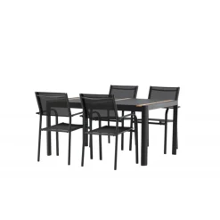 Togo Loungesæt - Havemøbelsæt - Sort,Natur