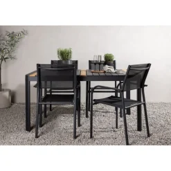 Togo Loungesæt - Havemøbelsæt - Sort,Natur