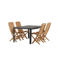 Togo Loungesæt - Havemøbelsæt - Sort,Natur