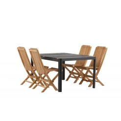 Togo Loungesæt - Havemøbelsæt - Sort,Natur