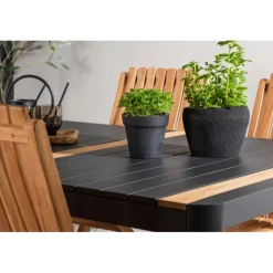 Togo Loungesæt - Havemøbelsæt - Sort,Natur