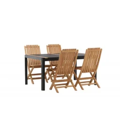 Togo Loungesæt - Havemøbelsæt - Sort,Natur