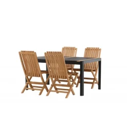 Togo Loungesæt - Havemøbelsæt - Sort,Natur